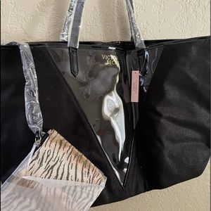 Victoria’s Secret Tote with Leopard Wristlet